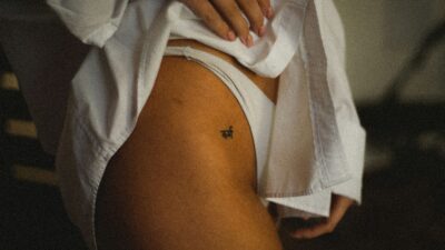 Woman in her underwear