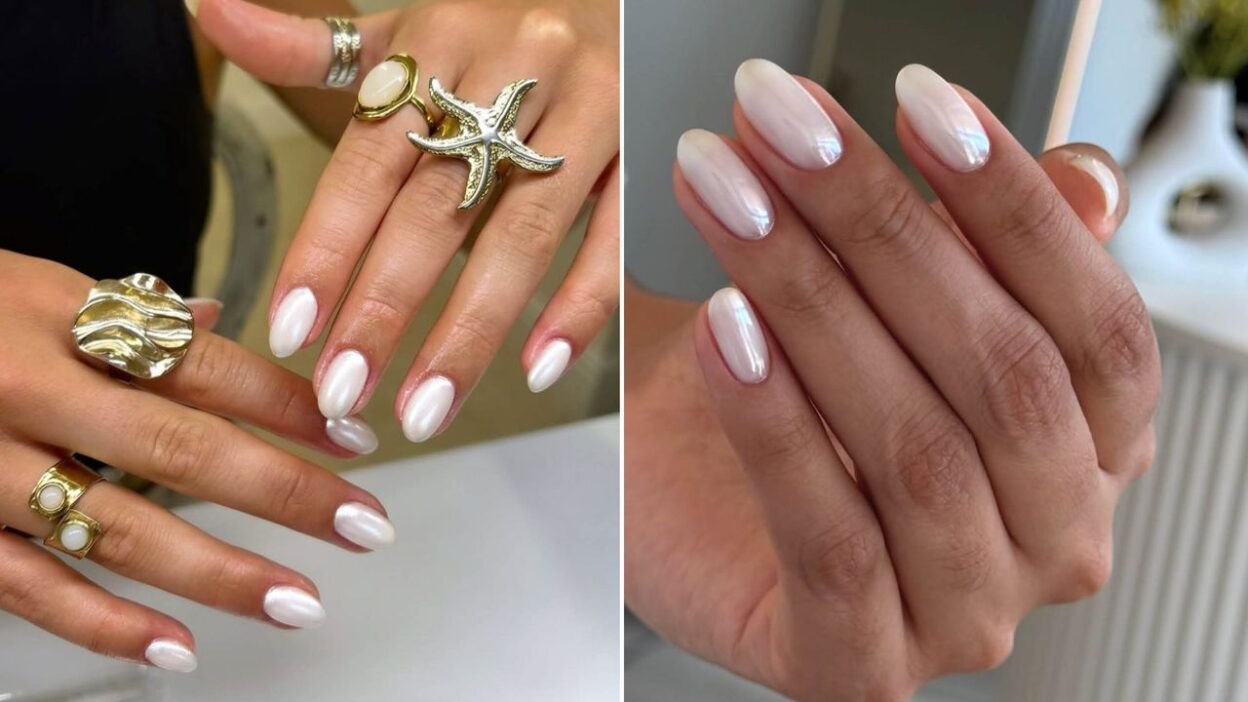 Vanilla Chrome Nails Are the Sweetest Way to Wear a White Manicure
