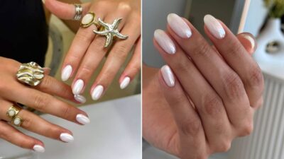 Vanilla Chrome Nails Are the Sweetest Way to Wear a White Manicure